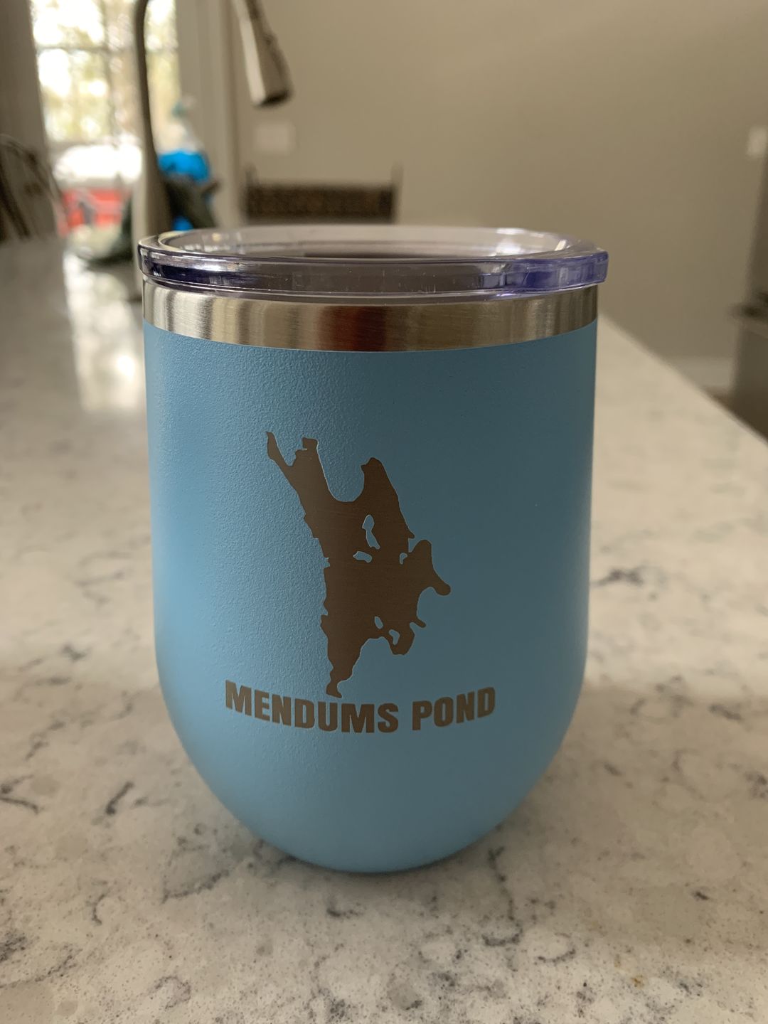 Customer photo review of Custom Lake Wine Tumbler