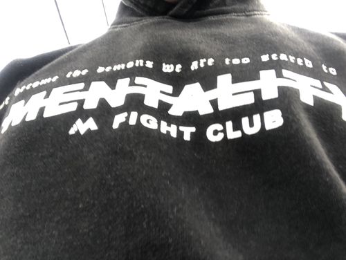 Customer photo review of Fight Club Graphic Hoodie - Black Acid Wash