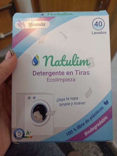 Customer photo review of Eco-Tiras de Detergente 40 lavados Natulim