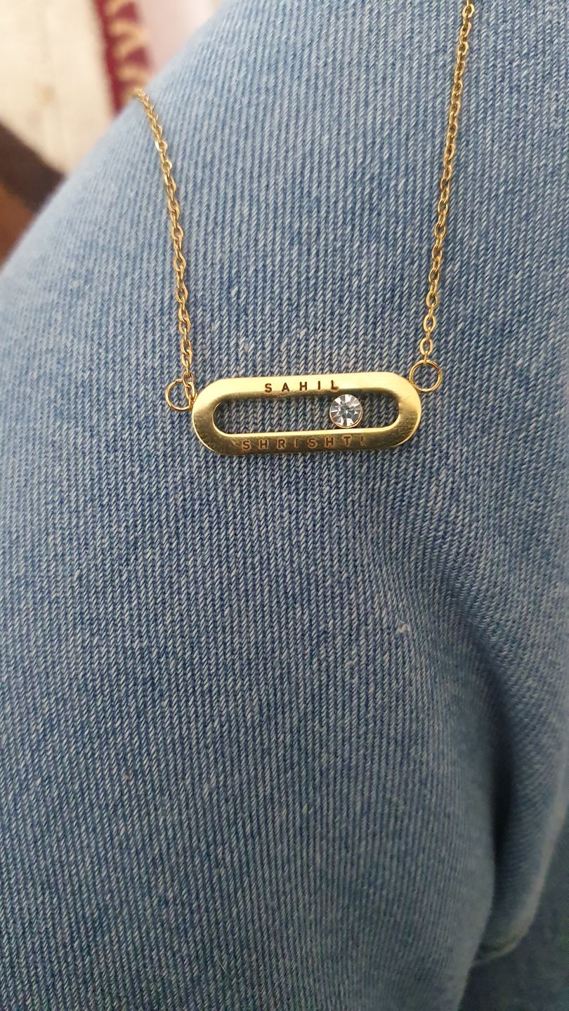 Customer photo review of Personalised Eternal Pendant