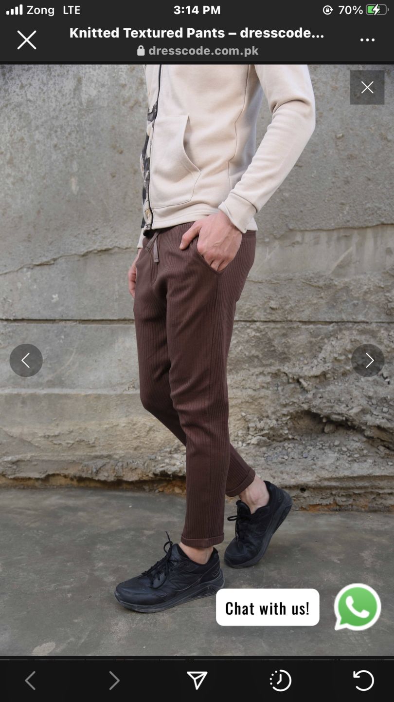 Customer photo review of Knitted Textured Pants