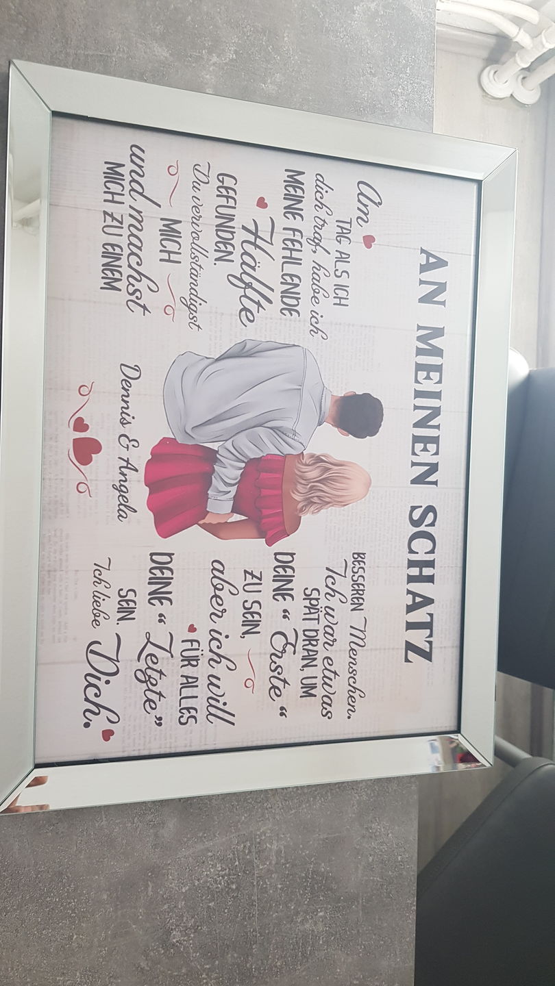 Customer photo review of An meinen Schatz (an ihn) Zeichenstil - Paar-Poster