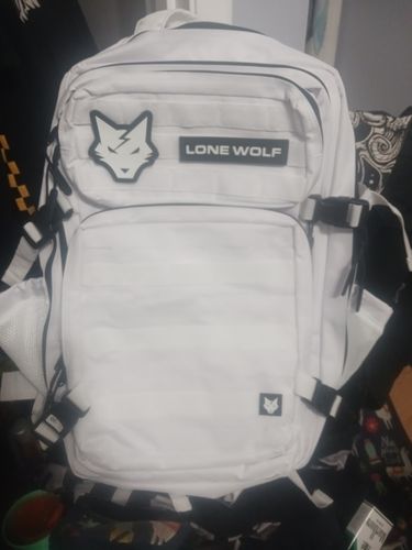 Customer photo review of Gen 3 White 45L Backpack