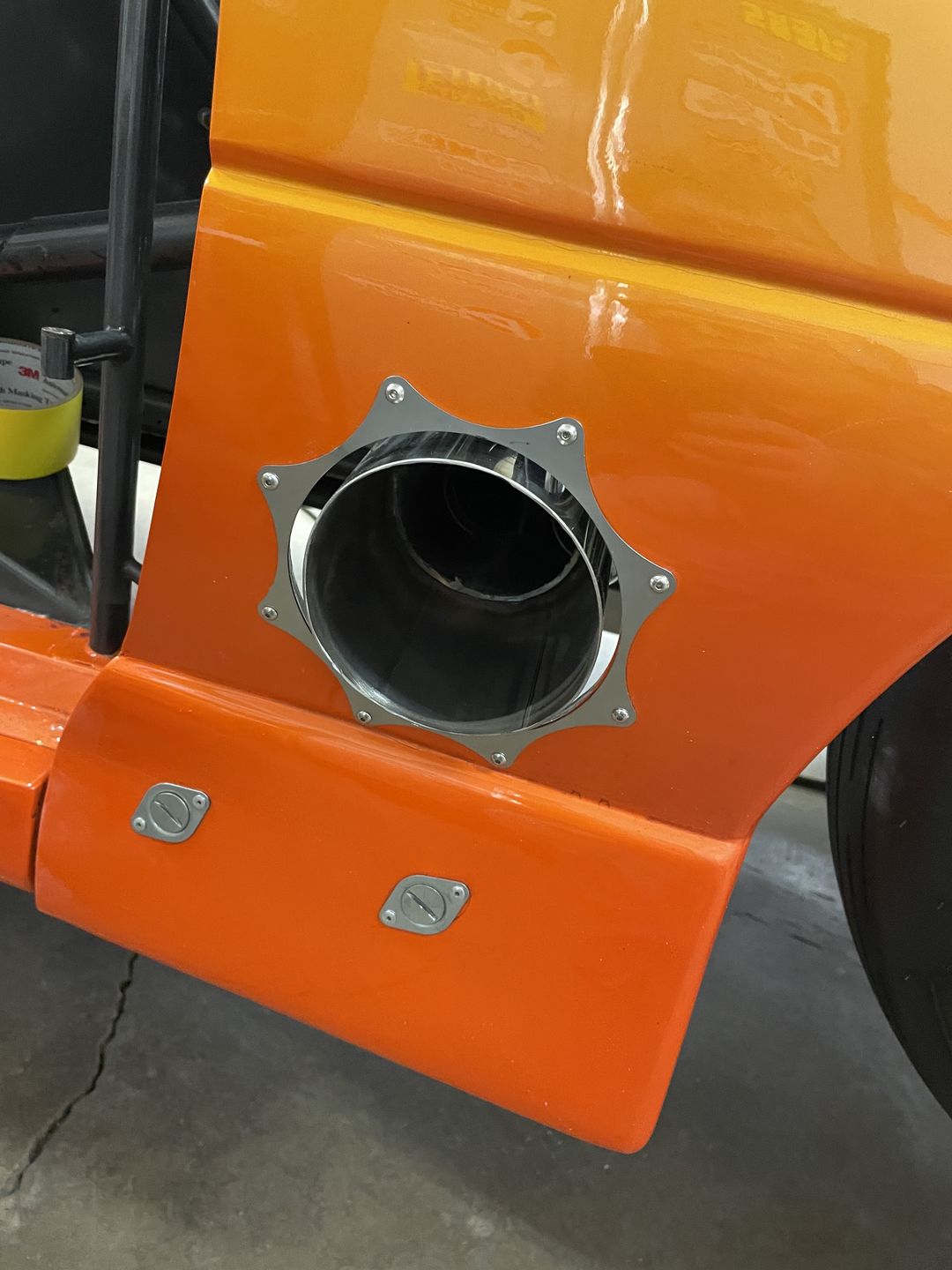 Customer photo review of Stainless Steel Exhaust Trim Ring (Single, 3"-5")