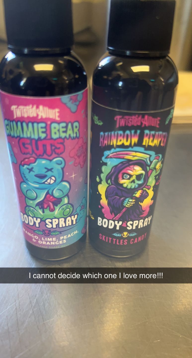 Customer photo review of Rainbow Reaper Body Spray