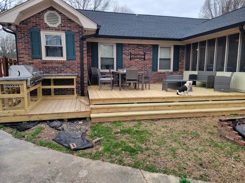 Customer photo review of Bari 9 Piece Outdoor Dining Set in Mixed Gray