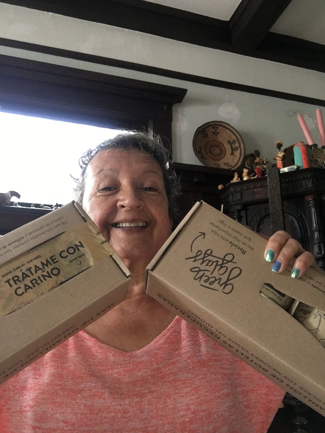 Customer photo review of Brindemos por Ellos Juego de 4 Vasos