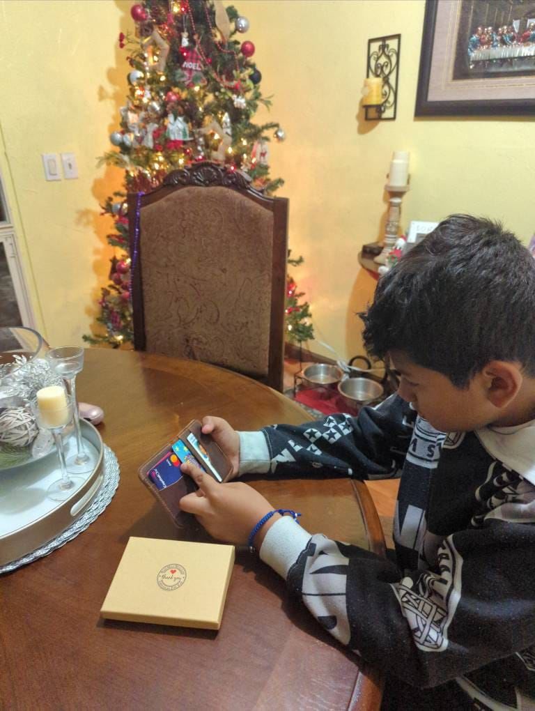 Customer photo review of Handmade Slim Front pocket wallet, The Wilder Slim Wallet,  Antique Leather Card Sleeve, Minimalist Personalized Card Holder