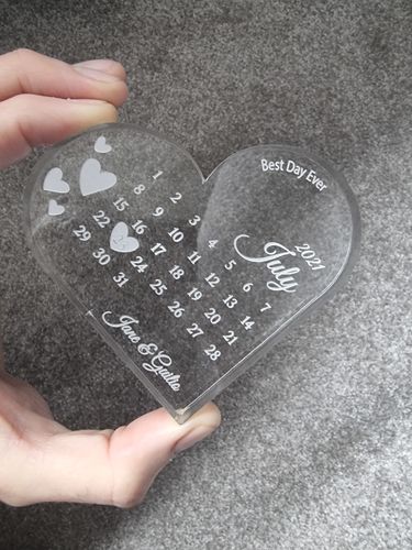 Customer photo review of Best Day Ever - Acrylic Glass Heart