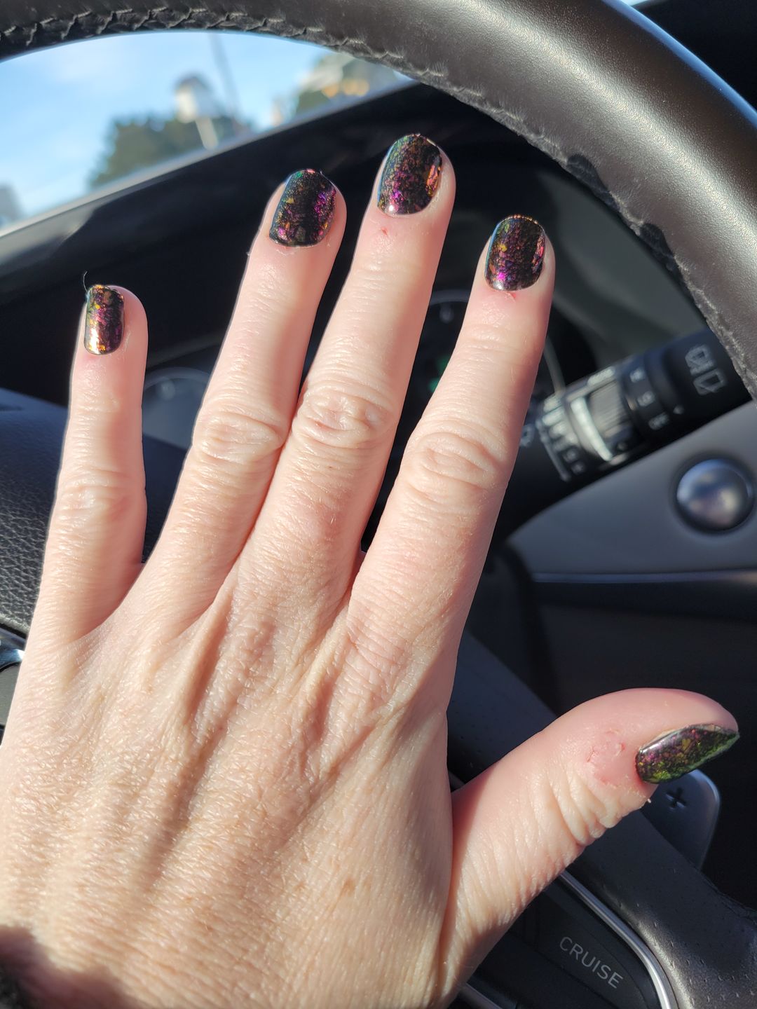 Customer photo review of Gel Nail Sticker Starter Kit (FREE UV Lamp With 2 Or More Gel Nail Stickers)