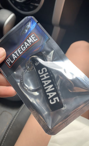 Customer photo review of QLD Prestige Licence Plate Custom Keychain