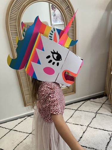 Customer photo review of Lily Unicorn- 3D Cardboard Mask