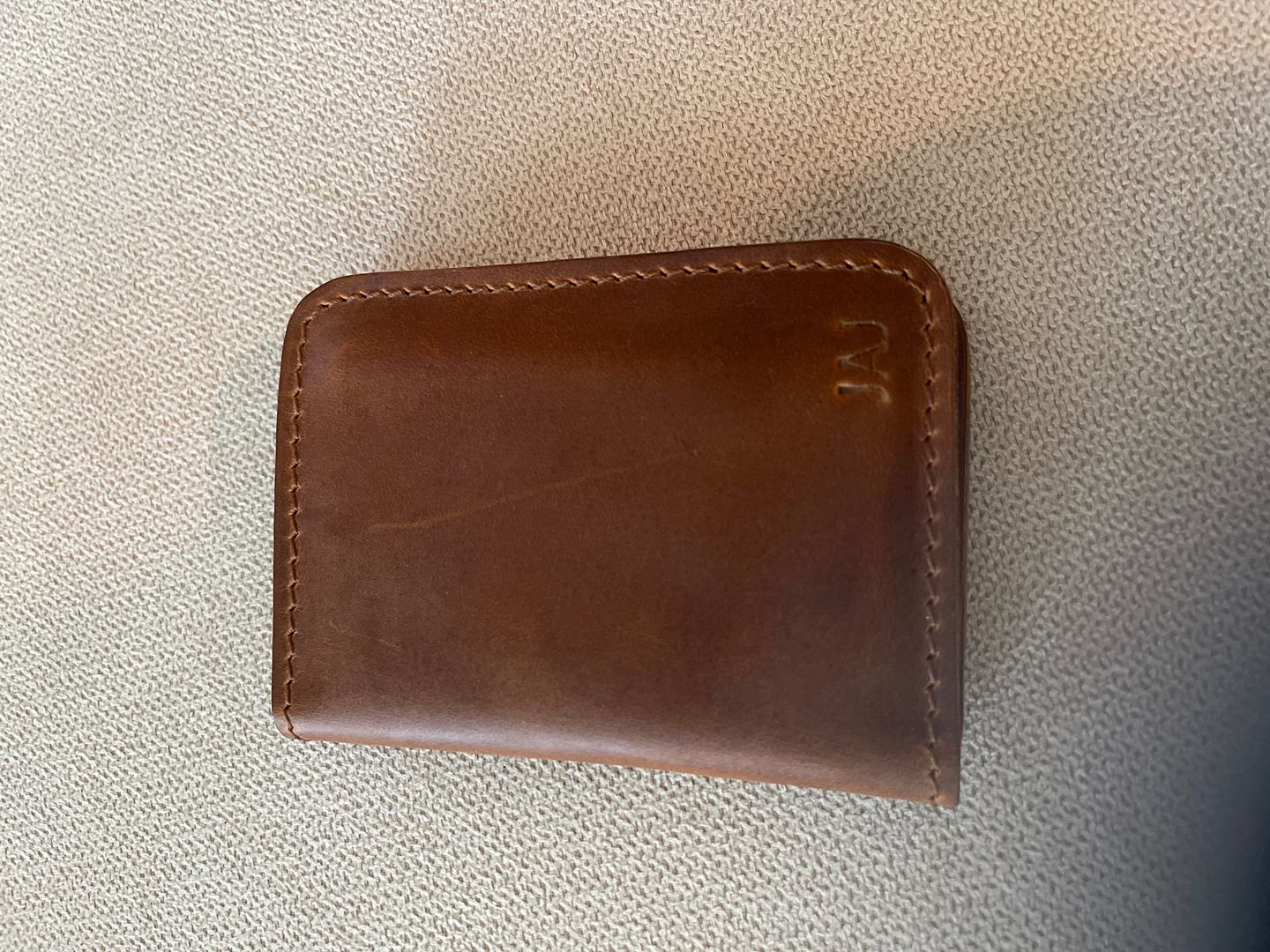 Customer photo review of Handmade Slim Front pocket wallet, The Wilder Slim Wallet,  Antique Leather Card Sleeve, Minimalist Personalized Card Holder