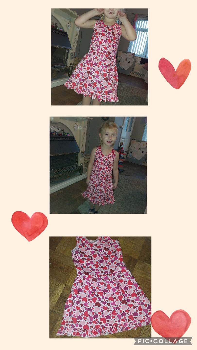 Customer photo review of All Over Hearts Polycotton Fabric