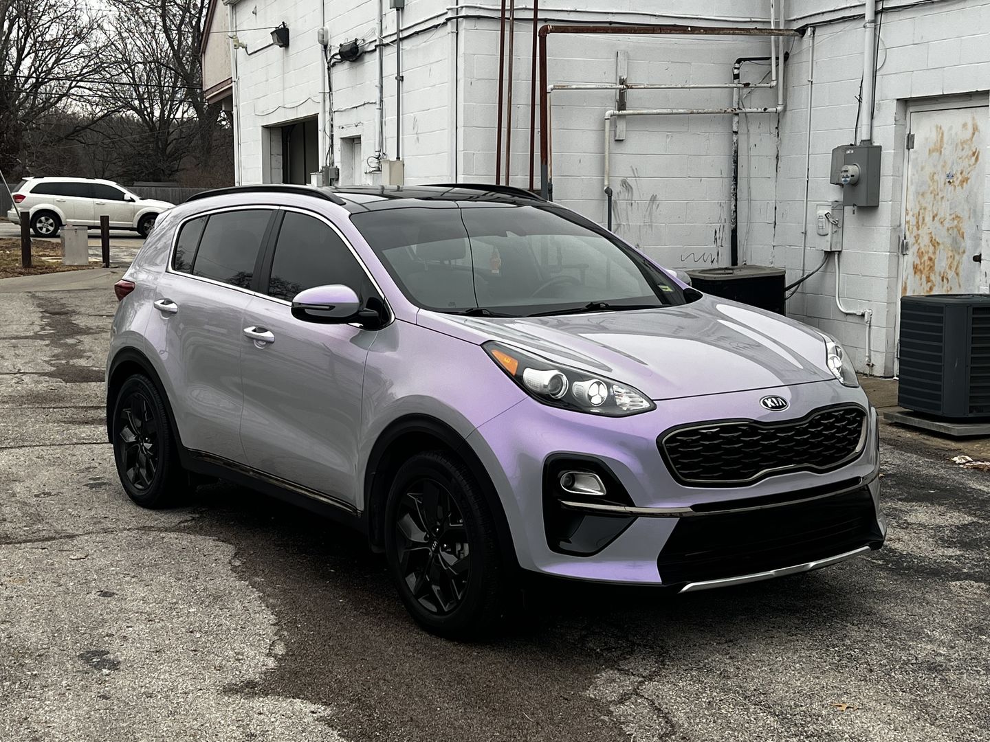 Customer photo review of Candy Metallic Gray Purple vinyl wrap