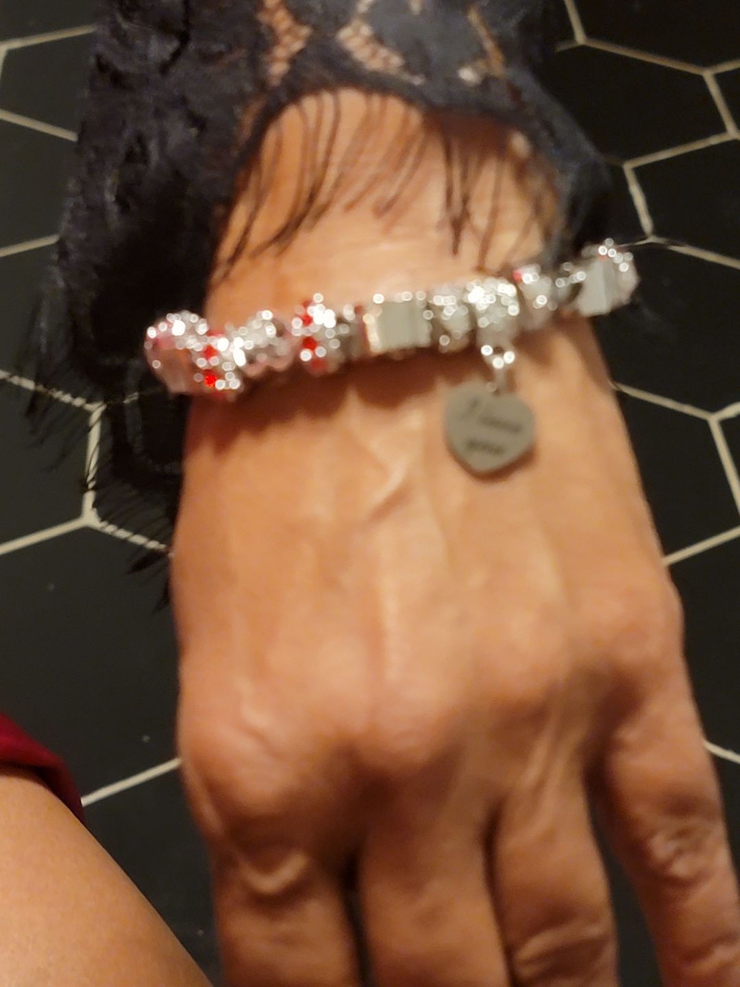 Customer photo review of I Love You Bracelet