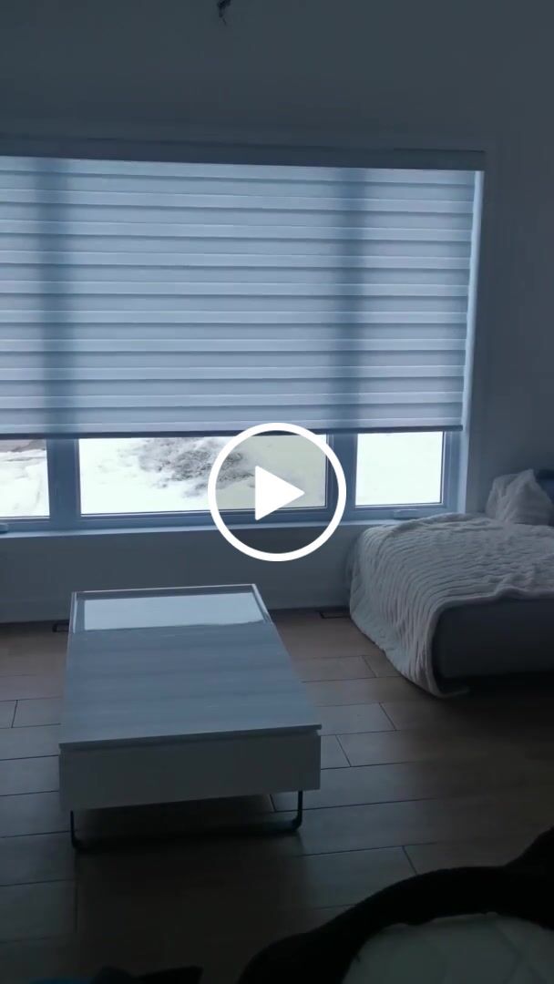 Customer video review of SmartWings Motorized Zebra Shades Translucent 75mm