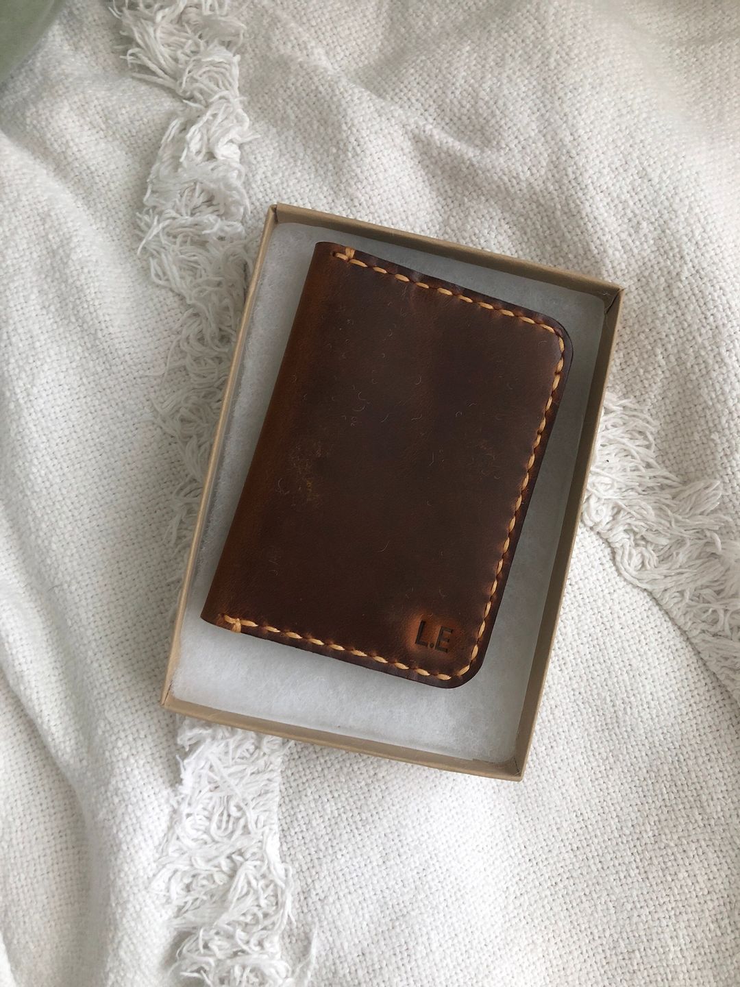 Customer photo review of Handmade Slim Front pocket wallet, The Wilder Slim Wallet,  Antique Leather Card Sleeve, Minimalist Personalized Card Holder