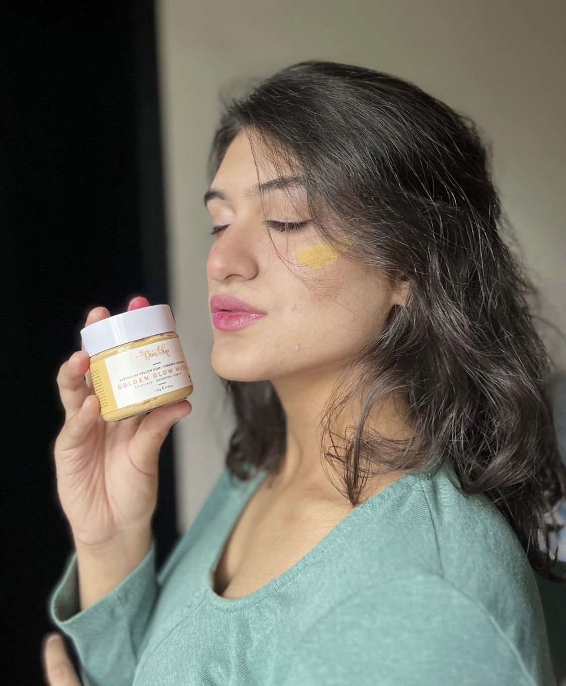 Customer photo review of Golden Glow Mask