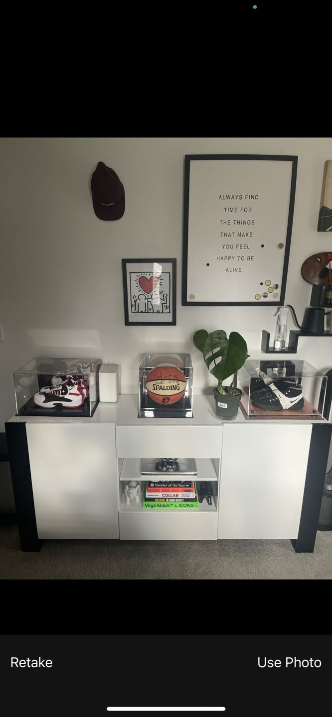 Customer photo review of Acrylic Full Size Basketball Display Case - Mirror no Wall Mount (B01/A001)