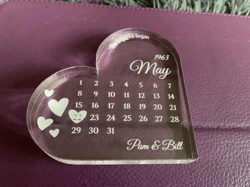 Customer photo review of Best Day Ever - Acrylic Glass Heart