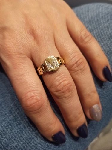 Customer photo review of Chain Initial Ring