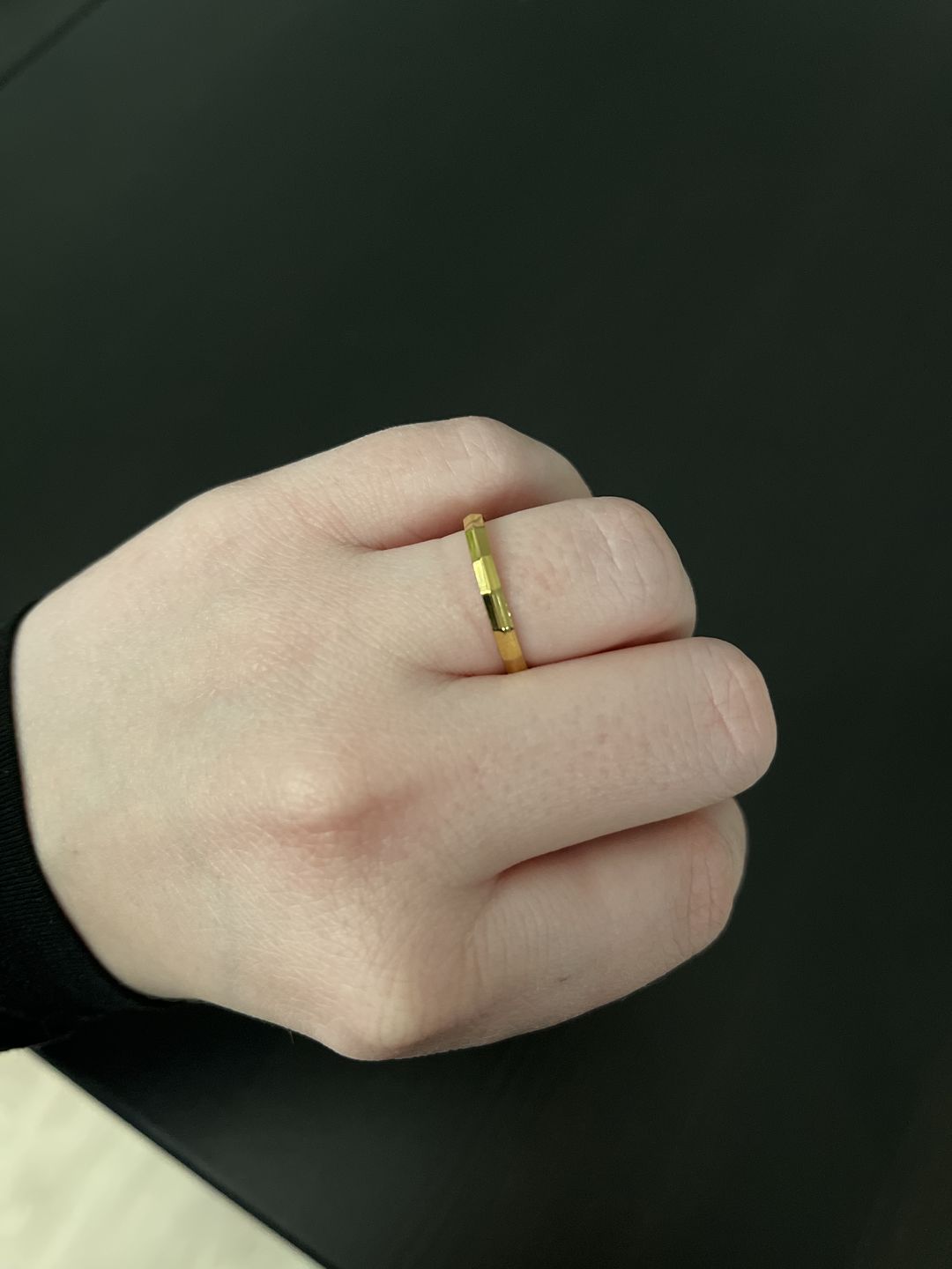Customer photo review of Edgy Ring | 18K vergoldet