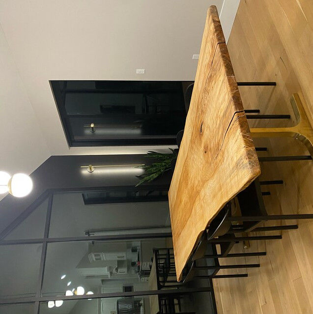 Customer photo review of Gold Brass Table Legs - 431 Wineglass - 28W, 28H inch - Set of 2 pcs - Flowyline