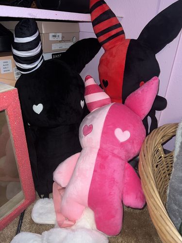 Customer photo review of Rabbit Plush Backpack 20" (PINK)