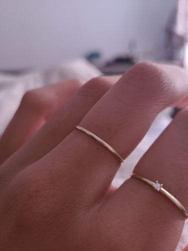 Customer photo review of Bague Accent Minimaliste - Or 10 Carats