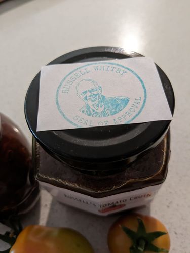 Customer photo review of Wooden Handle Face Stamp