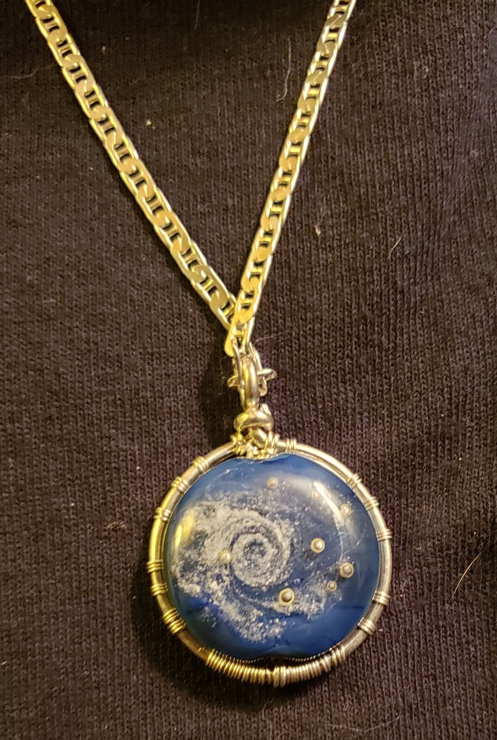 Customer photo review of Starry Galaxy Tree of Life Pendant with Cremains
