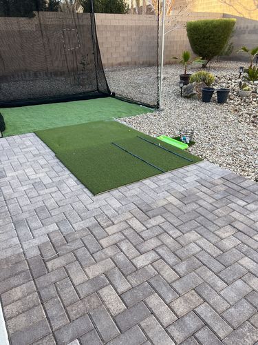 Customer photo review of FairwayHero Champ Golf Mat 4'x5' | Portable Golf Hitting Practice Mat