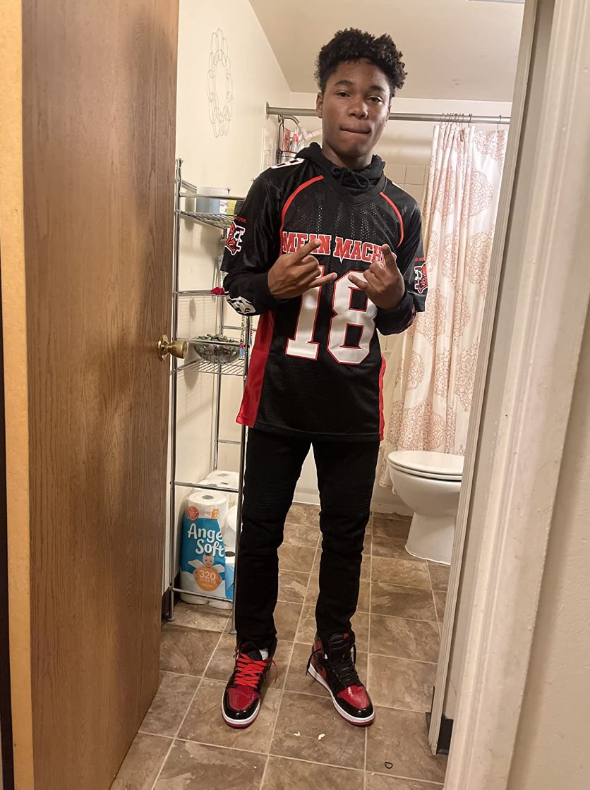 Customer photo review of Paul Crewe The Longest Yard Mean Machine Football Jersey
