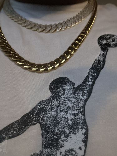 Customer photo review of 12mm 14K Gold IP Premium Miami Cuban Chain