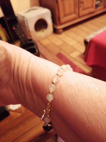 Customer photo review of Bracelet anti-ménopause en Pierre de Lune | Or fin