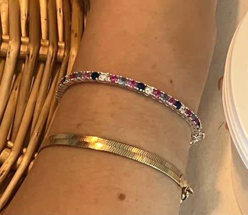 Customer photo review of Tennis Bracelet - Cotton Candy