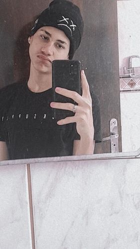 Customer photo review of Cyberpunk Techwear Beanie