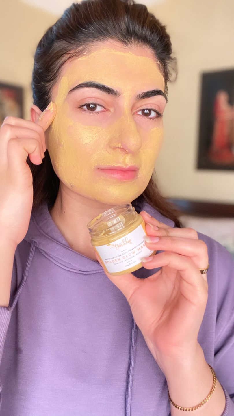Customer photo review of Golden Glow Mask