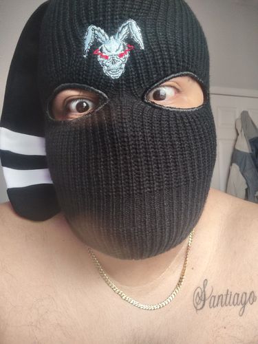 Customer photo review of MIND CONTROL Bunny Balaclava