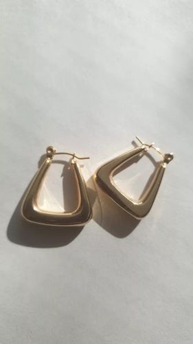 Customer photo review of Chunky Hoop Earrings