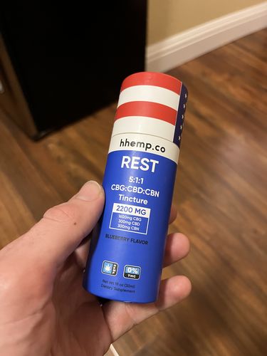 Customer photo review of HH CBG+CBD Tincture - Rest (Blueberry Flavor)