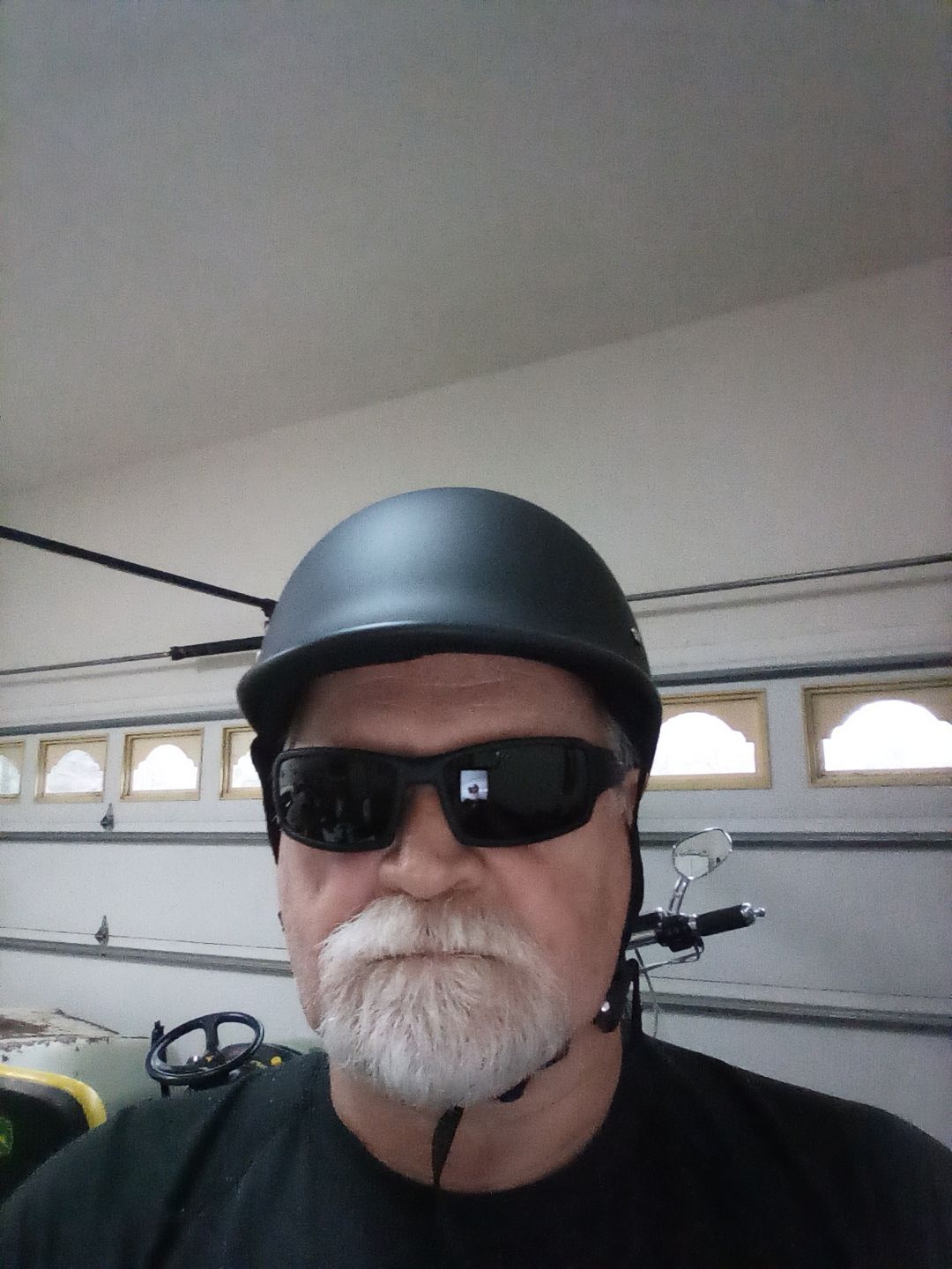 Customer photo review of Smallest SOA Half Helmet - Matte Black