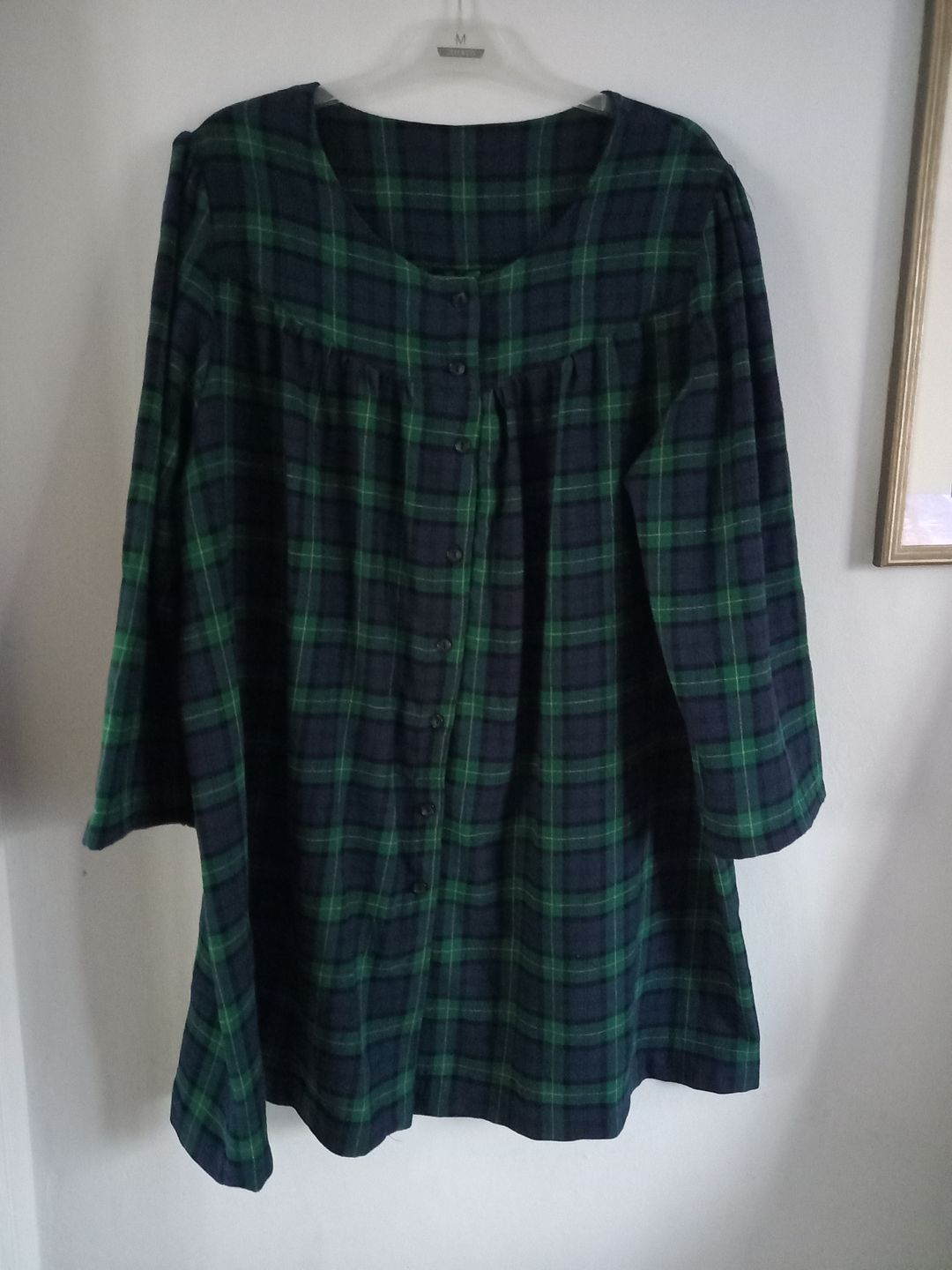 Customer photo review of Navy and Green Tartan Brushed Cotton Fabric