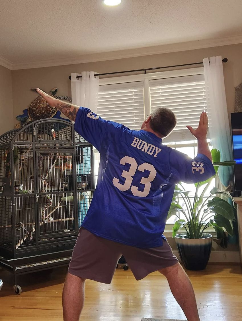 Customer photo review of Al Bundy Polk High 'Married With Children' Movie Football Jersey