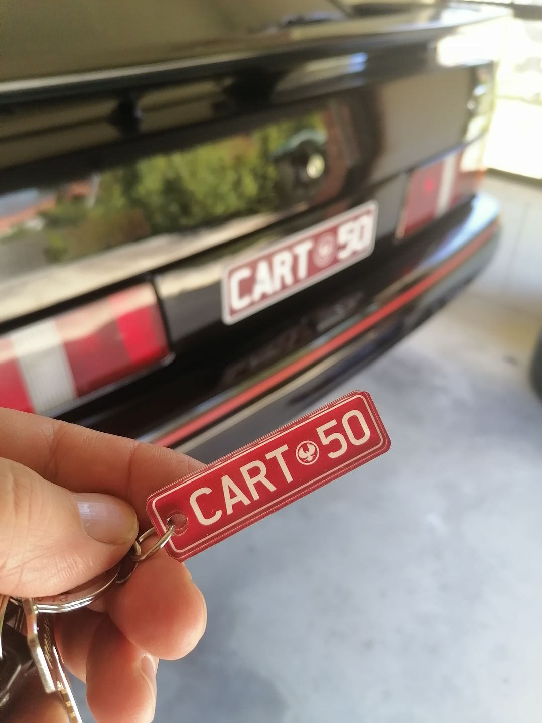 Customer photo review of SA Emblem Licence Plate Custom Keychain