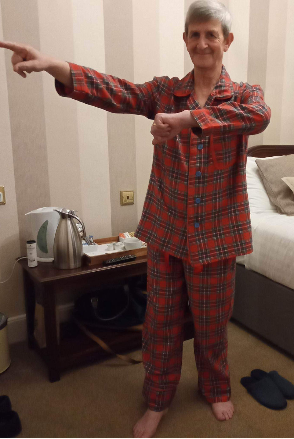 Customer photo review of Red Tartan Brushed Cotton Fabric