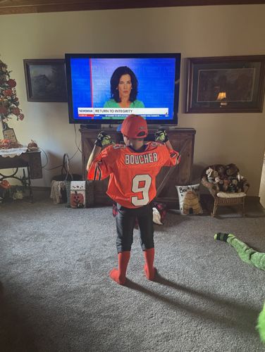 Customer photo review of The Waterboy Adam Sandler 'Bobby Boucher' Football Jersey