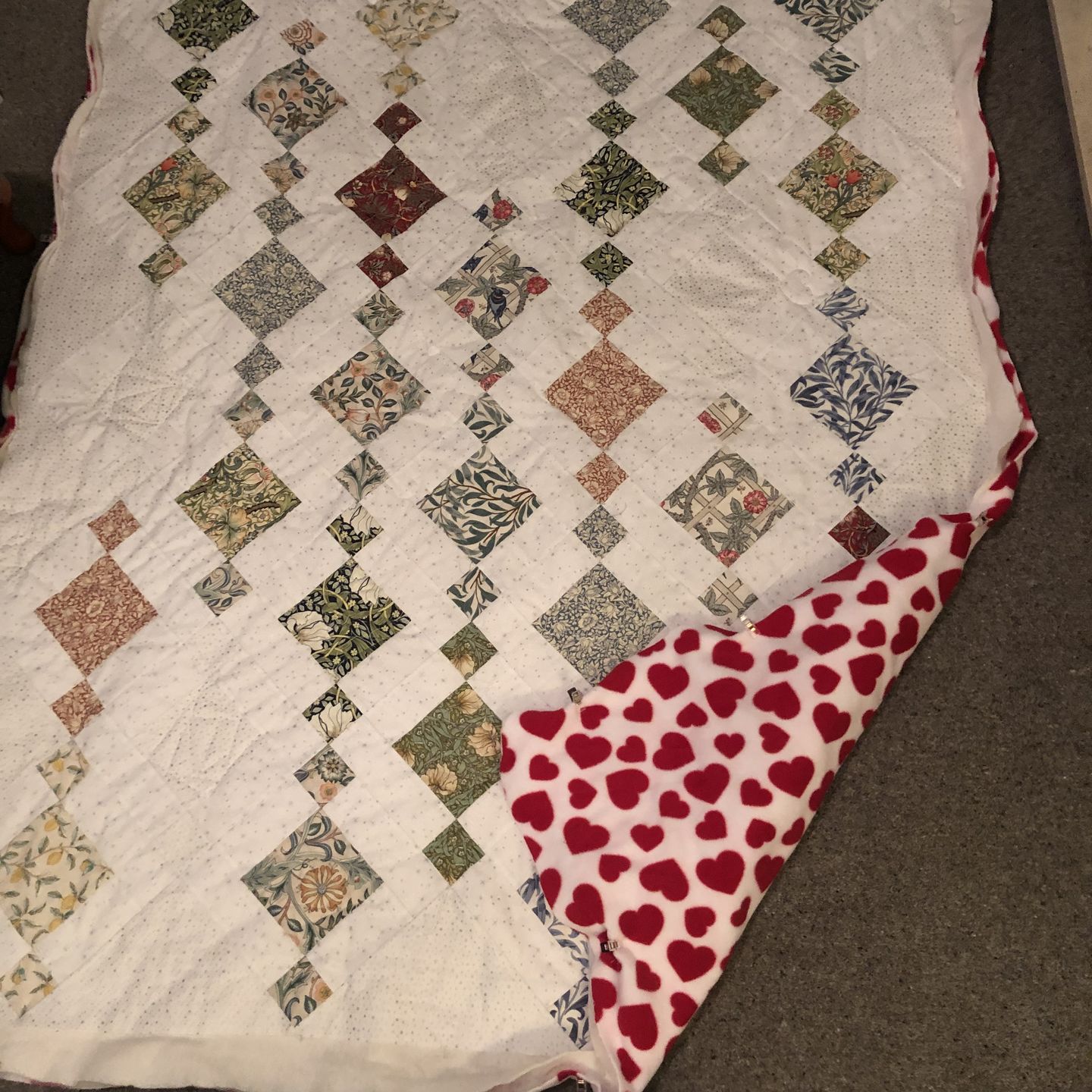 Customer photo review of All Over Hearts Anti Pill Polar Fleece Fabric