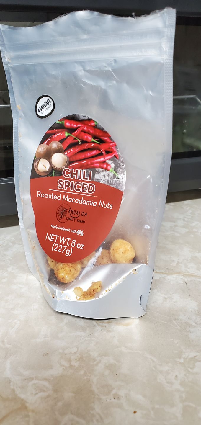 Customer photo review of Chili Spiced Macadamia Nuts